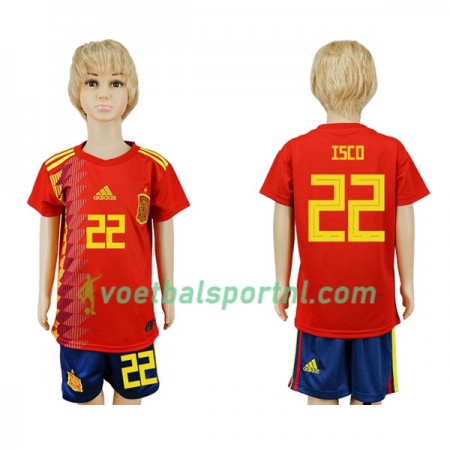 Spanje Isco 22 Kind Thuis Tenue WK voetbal 2018